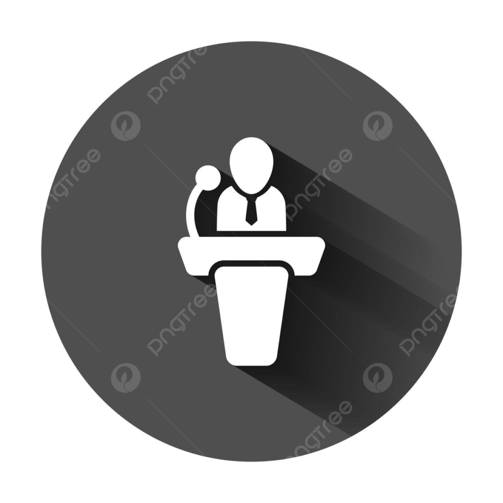 pngtree-flat-style-icon-of-public-speaking-on-black-round-background-vector-png-image_12380042