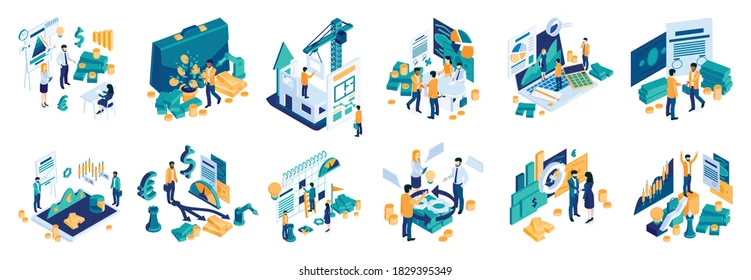 successful-investment-isometric-set-risk-260nw-1829395349