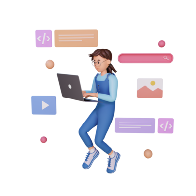 young-girl-working-create-video-content-for-marketing-online-3d-character-illustration-png